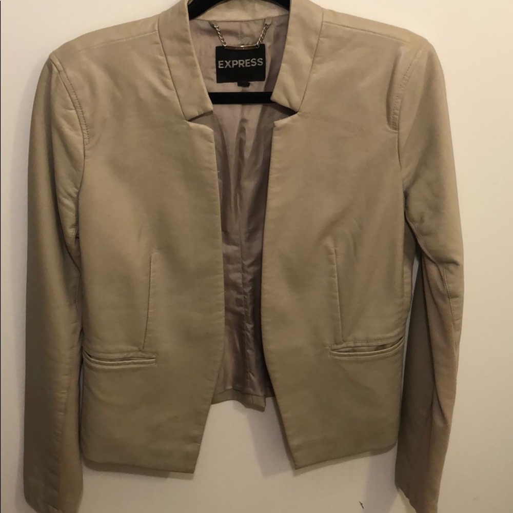 Express Tan Leather Jacket